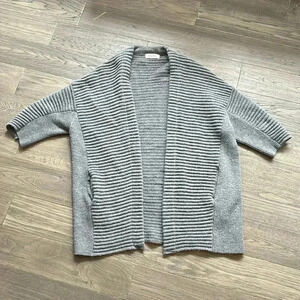 🔥Kontatto🔥 | Grey  chunky knit long cardigan sweater with wool and alpaca